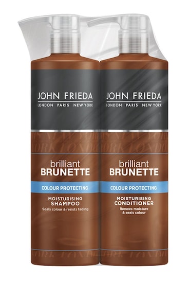John Frieda Brilliant Brunette Colour Protecting Moisturising Shampoo And Conditioner Duo