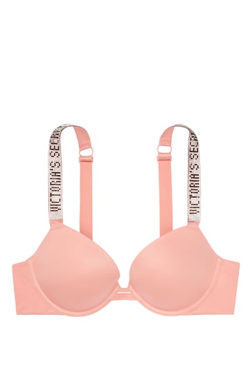 Buy Victoria's Secret Rose Tan Smooth Shine Strap Plunge Push Up Bra from  the Next UK online shop