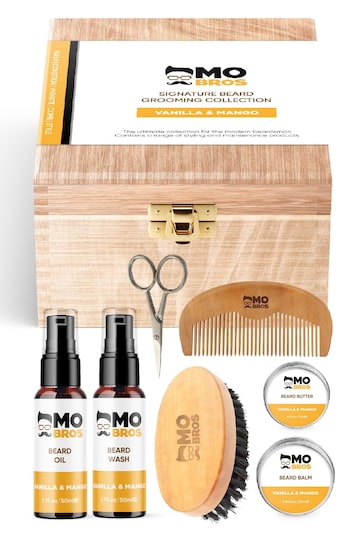 Mo Bros Wooden Signature Beard Grooming Collection Vanilla and Mango