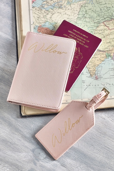 Personalised Passport Cover and Luggage Tag by Loveabode