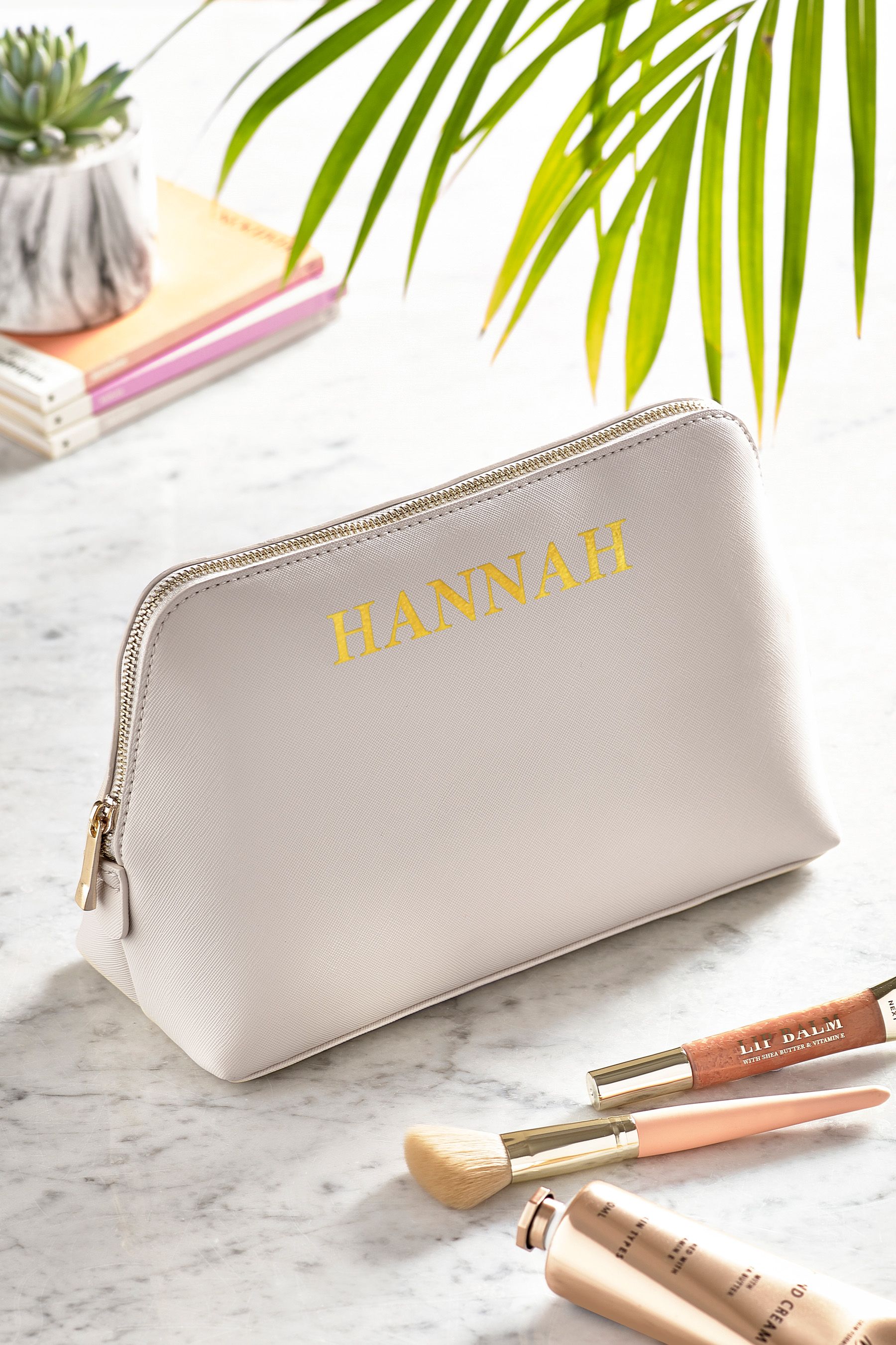 Personalised large online makeup bag