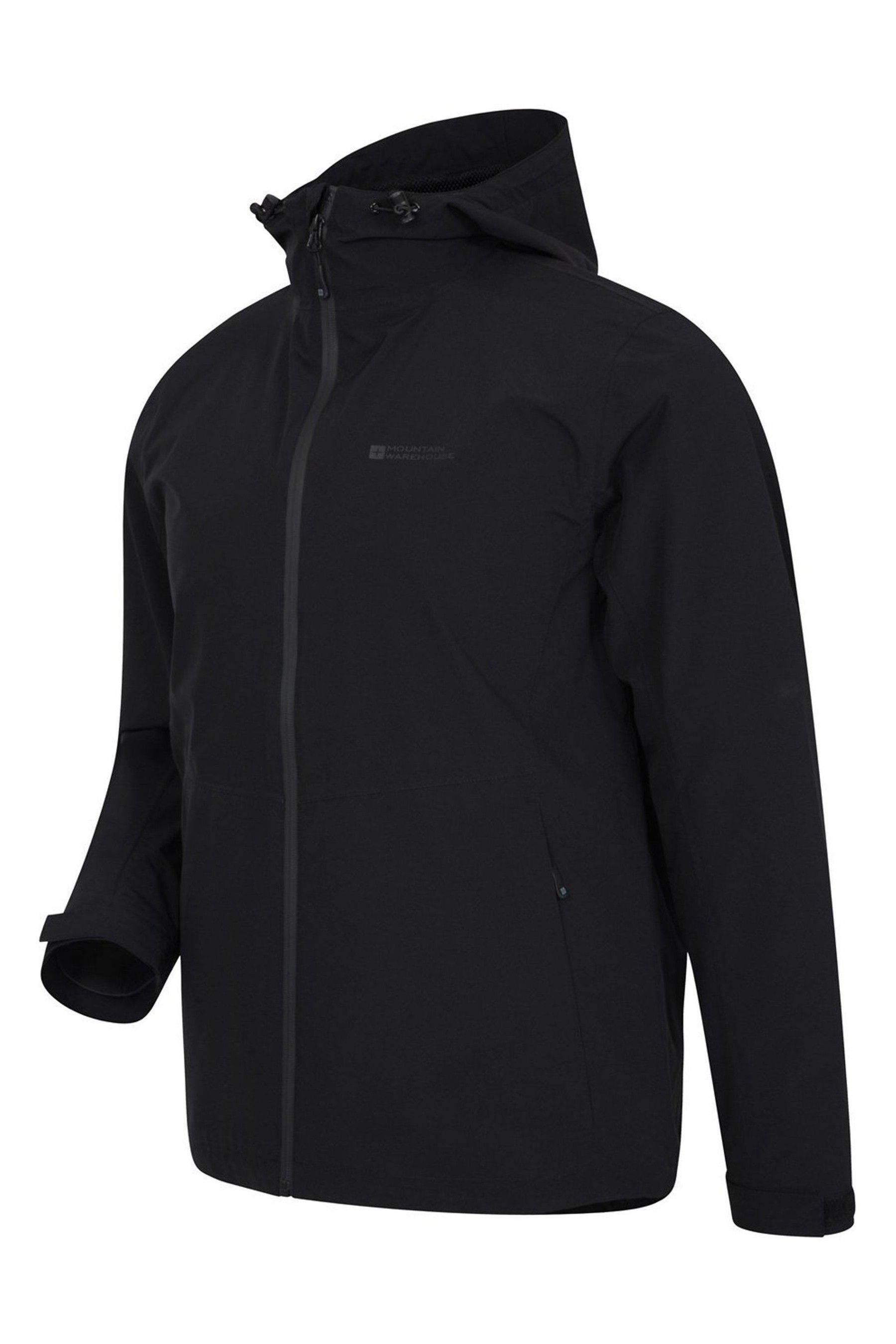 Mountain Warehouse Black Covert Mens Lightweight Waterproof Outdoor Jacket