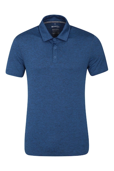 Mountain Warehouse Blue Deuce IsoCool Mens Breathable UV Polo Shirt