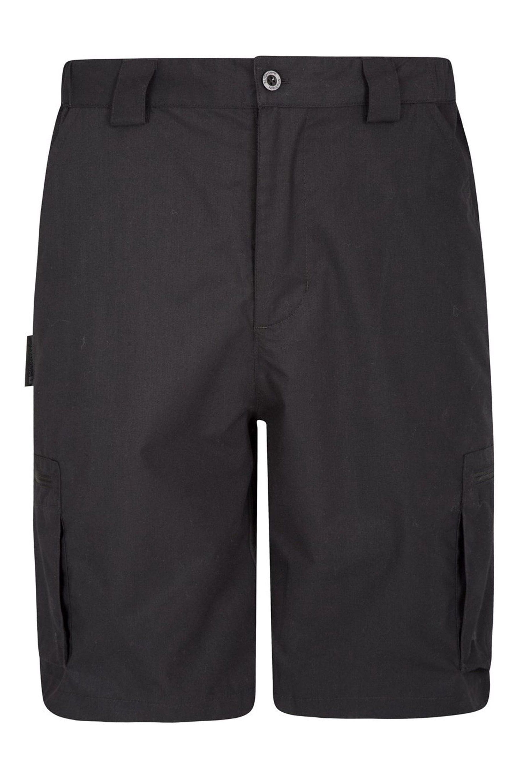 Buy Mountain Warehouse Black Trek Mens Walking Shorts from the