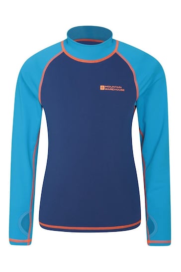 Mountain Warehouse Blue Kids Long Sleeved Rash Vest