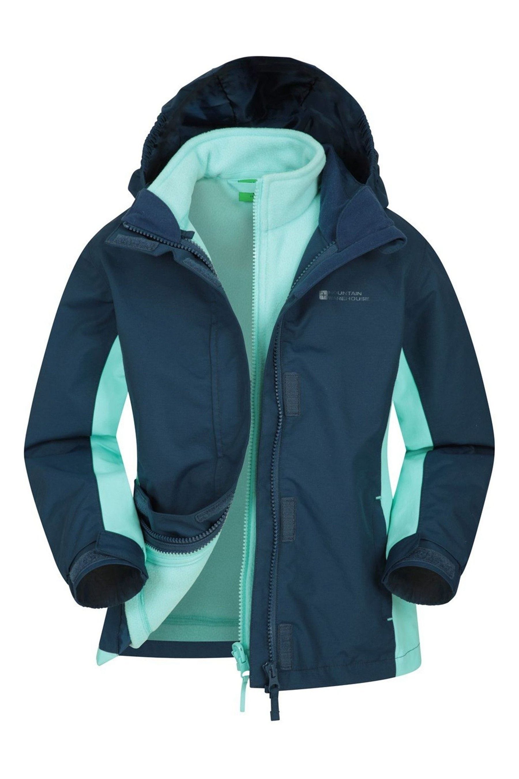 Buy Mountain Warehouse Mid Blue Lightning 3 in 1 Waterproof Jacket