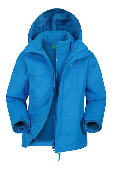 Mountain Warehouse Blue Fell Kids 3 In 1 Water Resistant Jacket