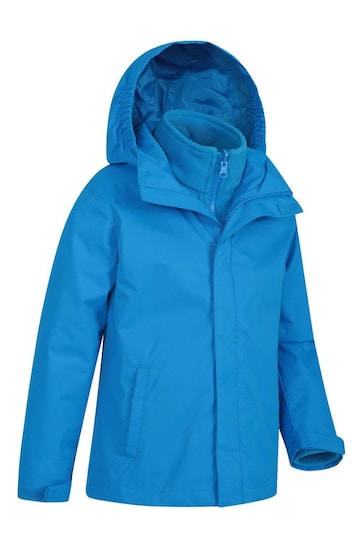Mountain Warehouse Blue Fell Kids 3 In 1 Water Resistant Jacket
