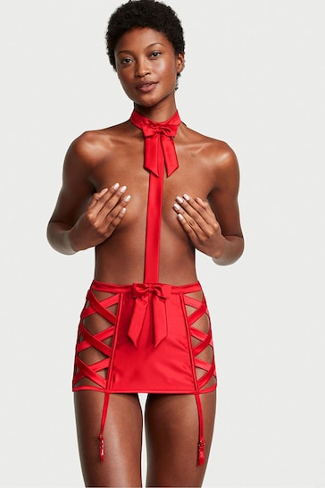 Buy Victoria's Secret Lipstick Red Candy Cane Dreams Bodysuit from