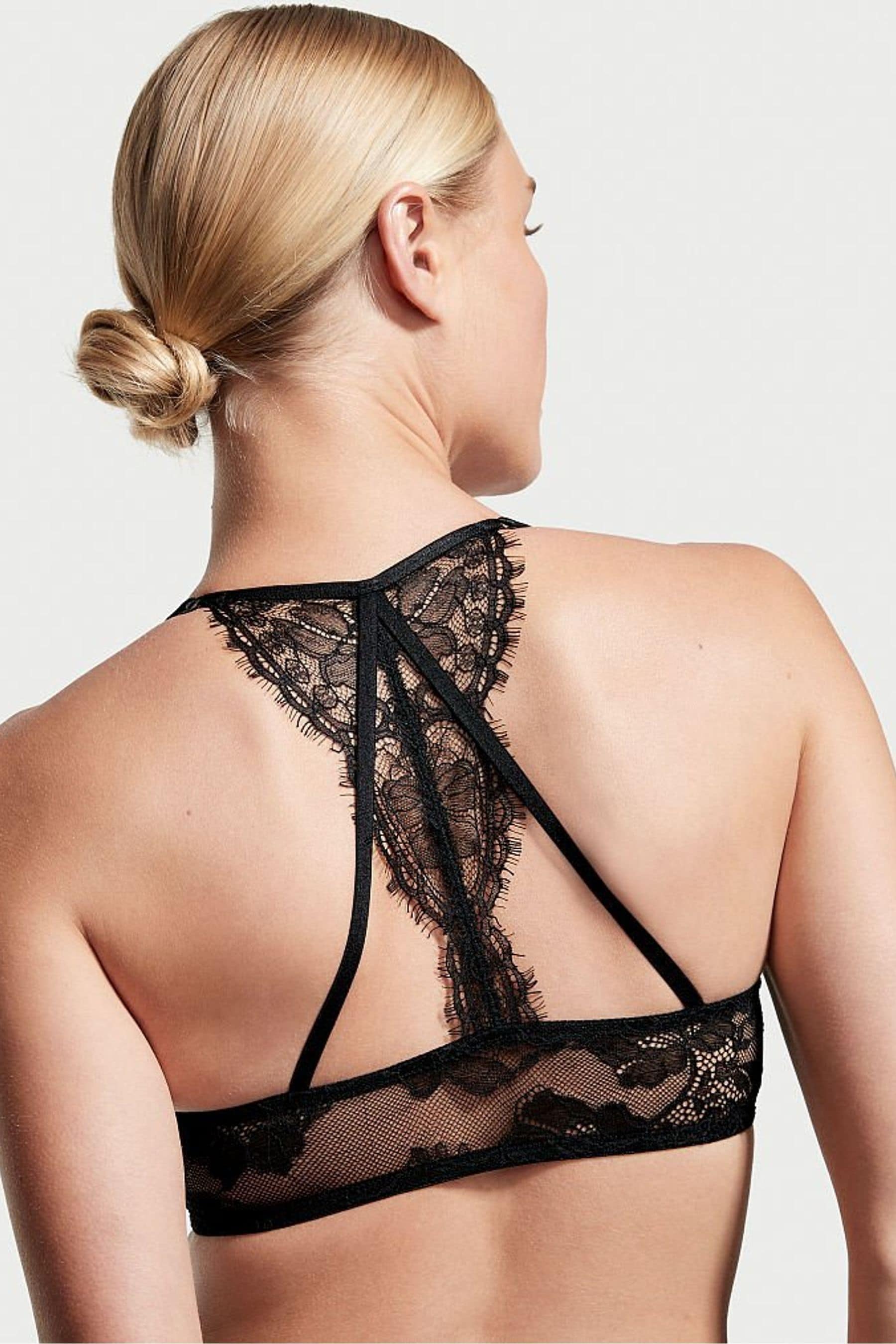 Black lace back bra hotsell