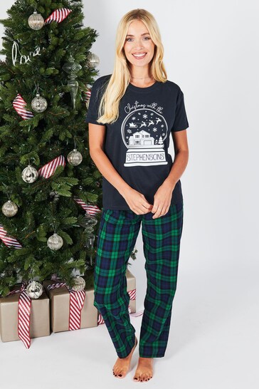 Personalised Womens Matching Family Christmas Pyjamas by Dollymix