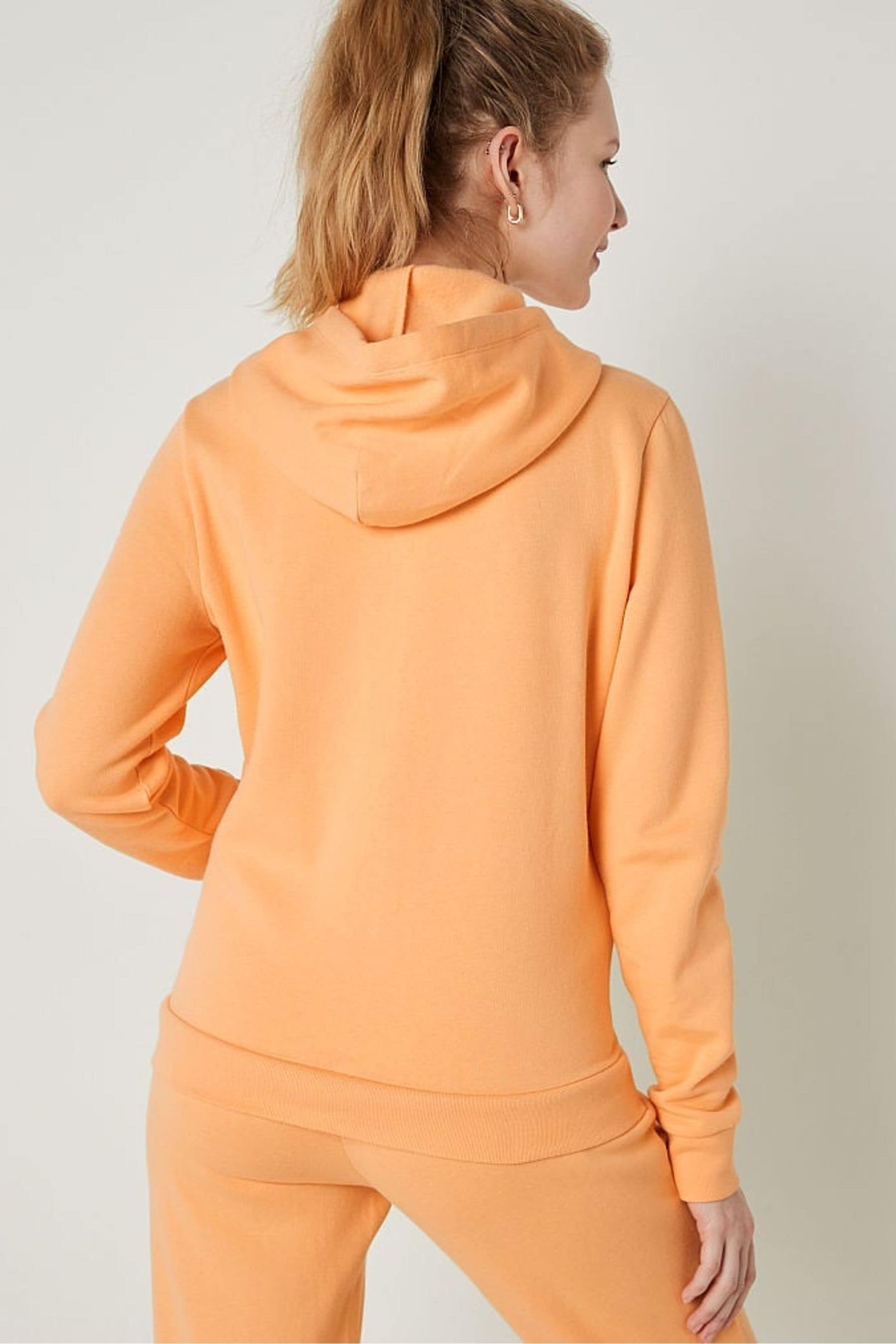 Victoria s Secret PINK Light Orange Zip Up Lounge Hoodie