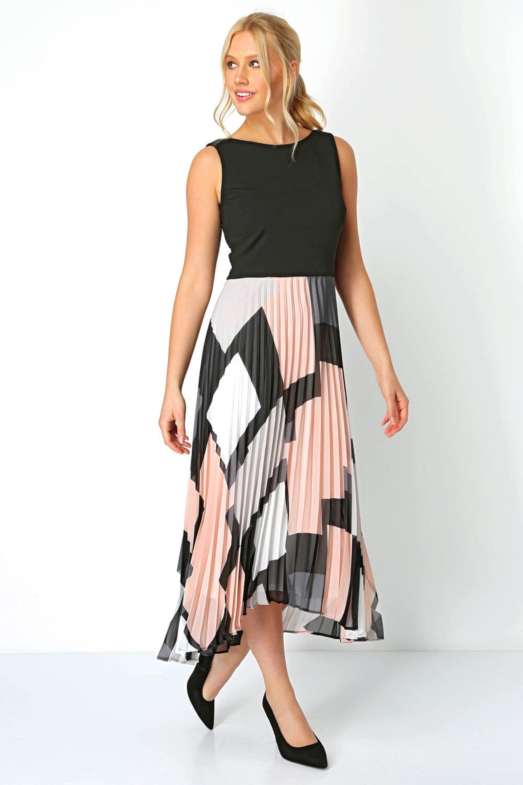 Roman originals fit discount and flare dress