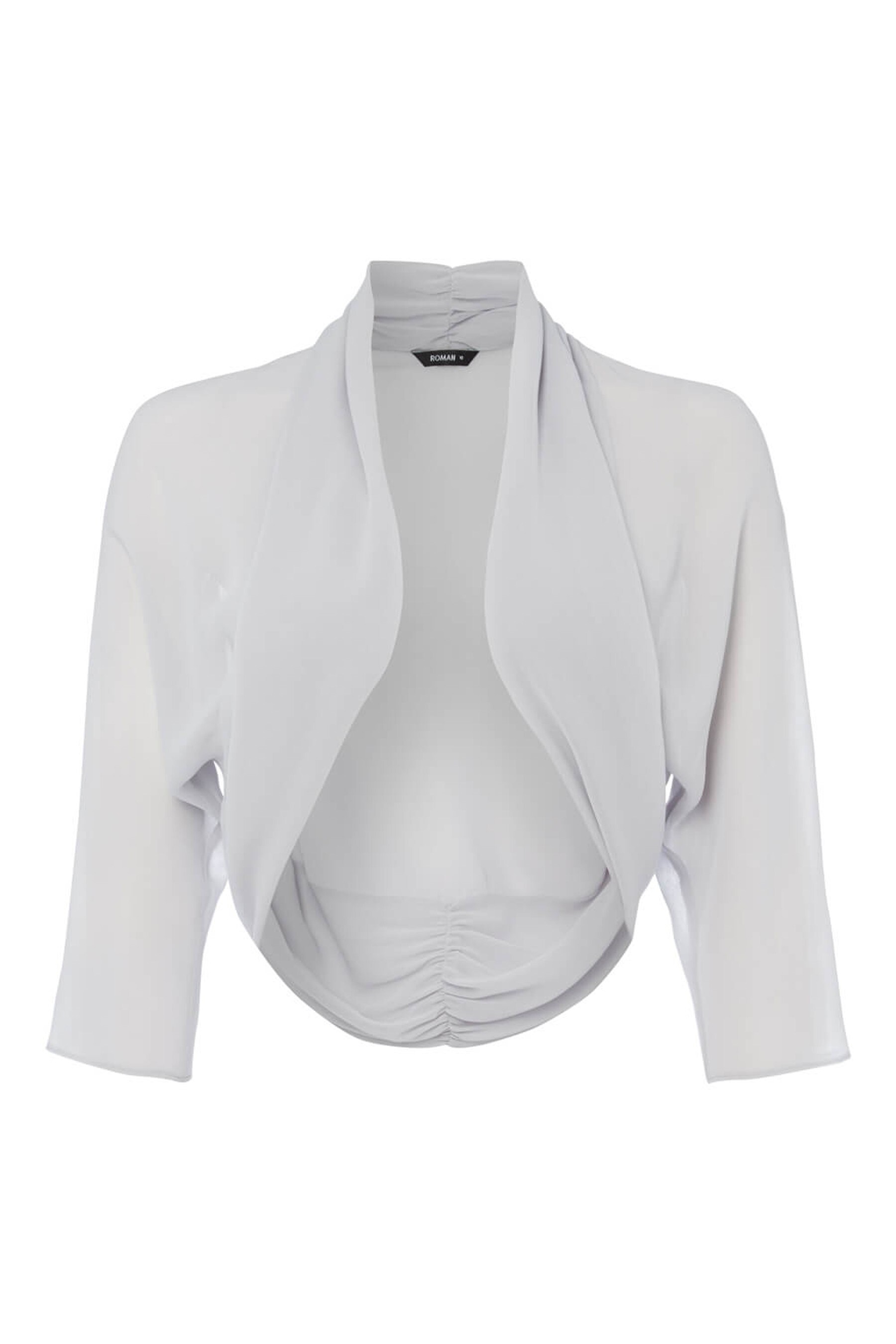 Grey chiffon clearance bolero