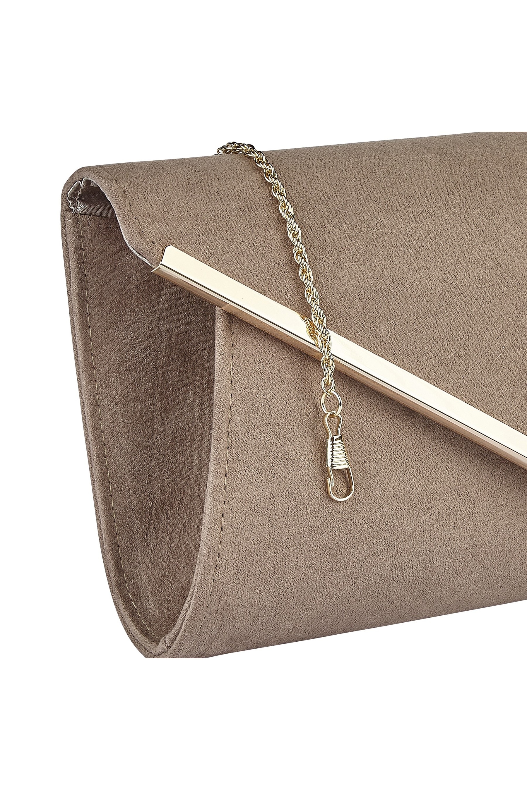 Taupe hot sale clutch bag