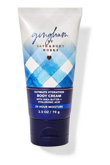 Bath & Body Works Gingham Travel Size Ultimate Hydration Body Cream 2.5 oz / 70 g
