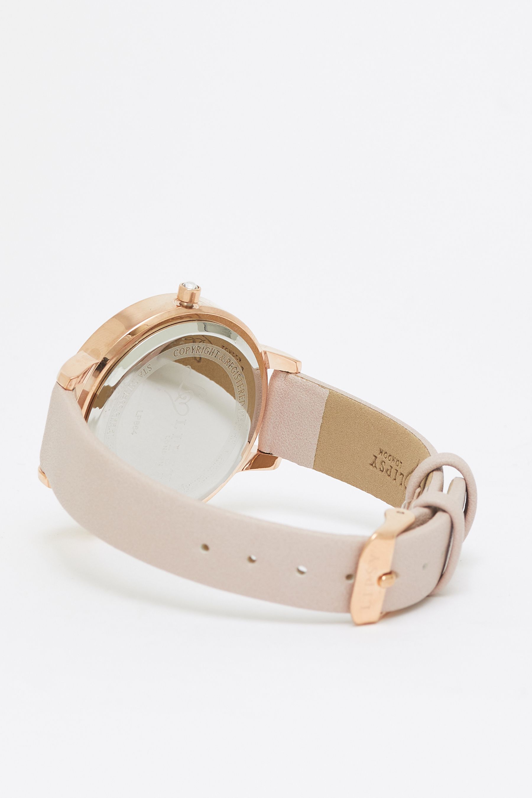 Lipsy floral sales leather strap watch