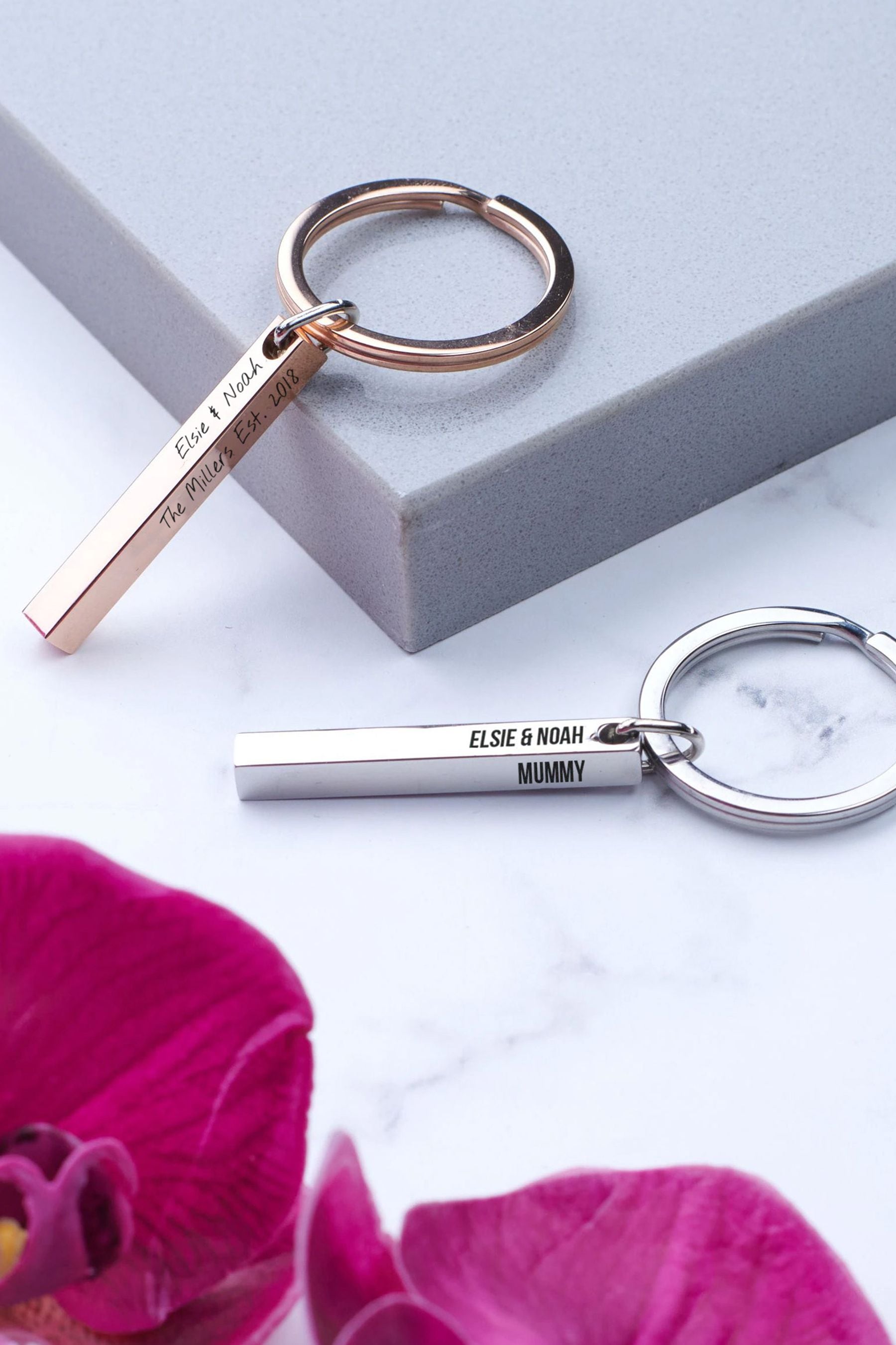 Personalised clearance bar keyring