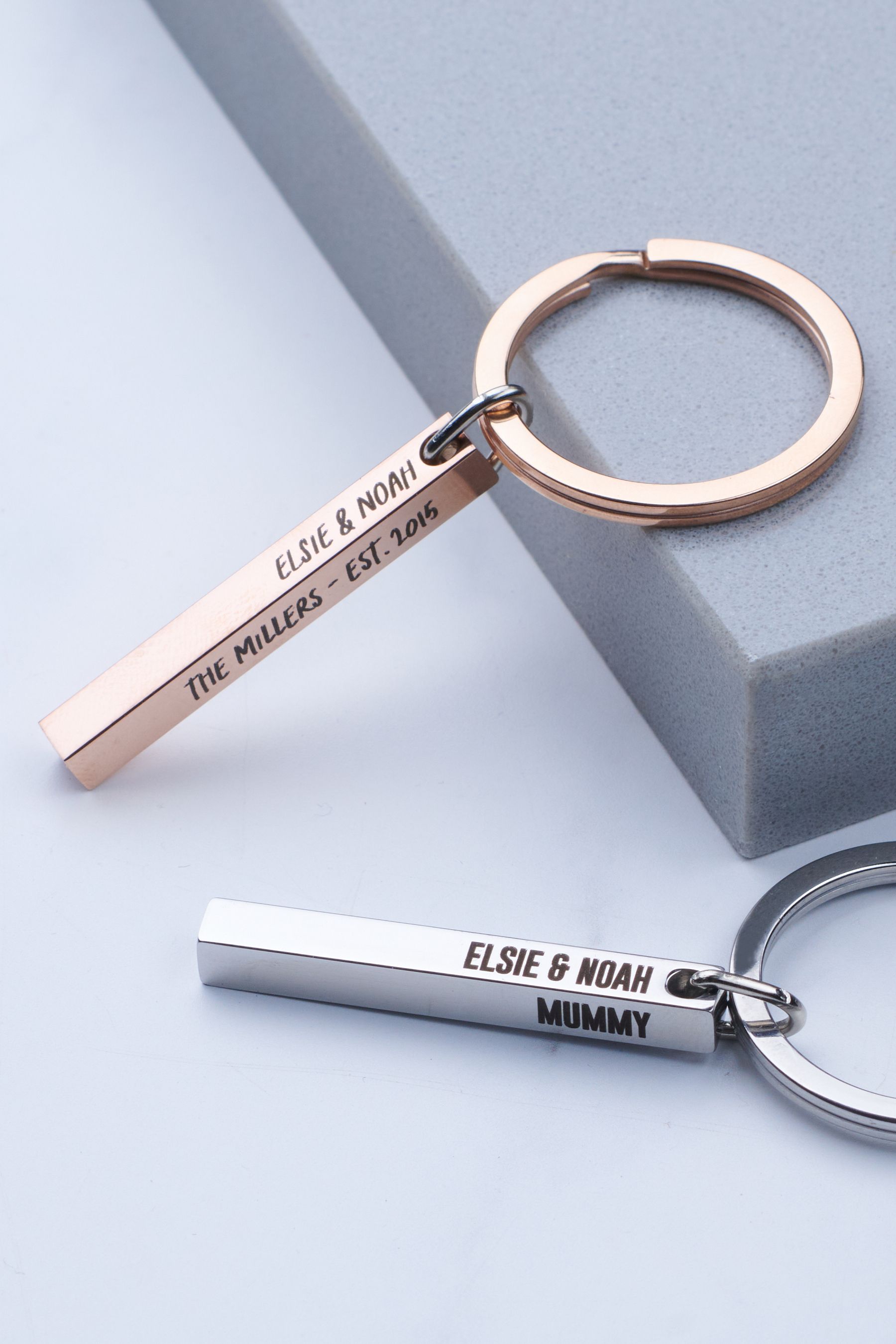 Personalised clearance bar keyring