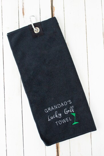 Personalised Microfibre Golf Towel by Solesmith