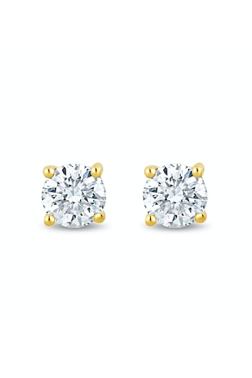 The Diamond Store White Lab Diamond Stud Earrings 0.20ct H/Si Quality in 9K Gold - 3mm