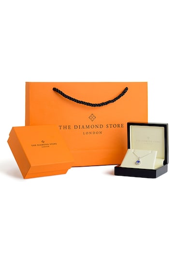 The Diamond Store Brown 7mm x 5mm Garnet 9K Gold Pendant Necklace