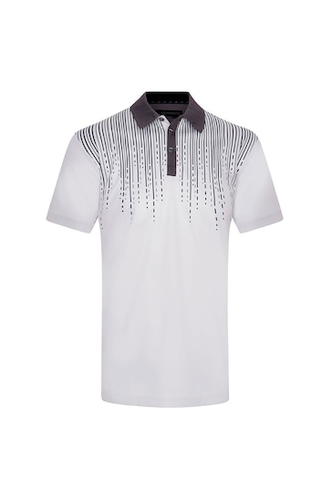 Benross White Benross Frequency Polo Shirt Male