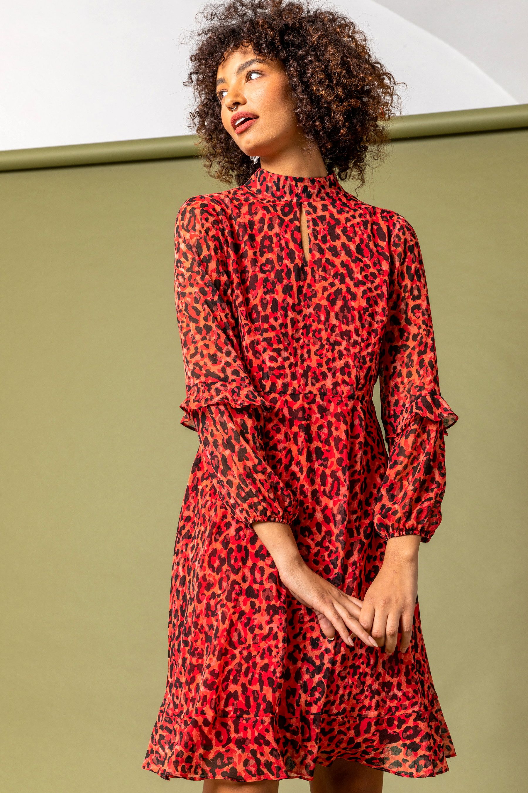 Next red leopard print dress 2025