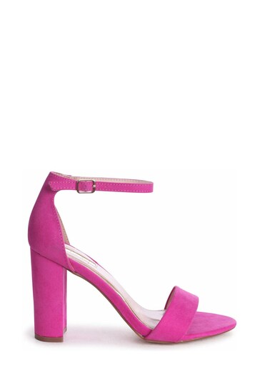Linzi Pink Nelly Barely There Block Heel Sandal