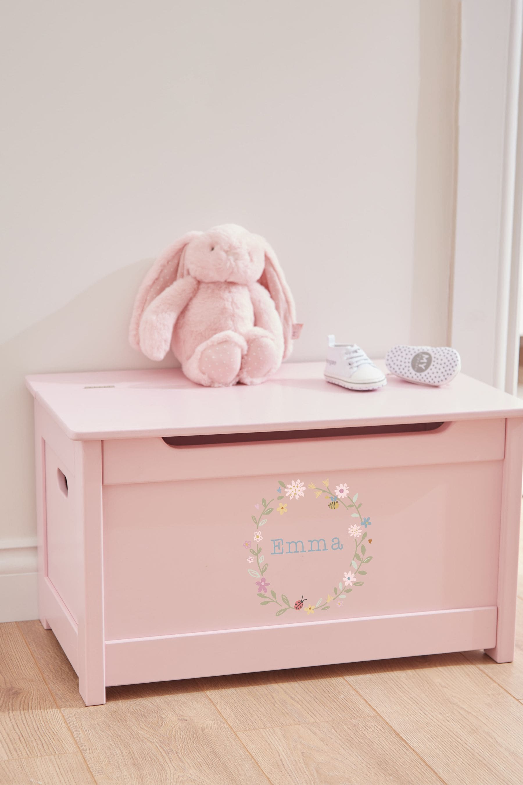 Personalised Pink Floral Toy Box by My 1st Years