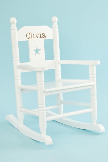 Personalised White Star Children's Rocking Chair by My 1st Years