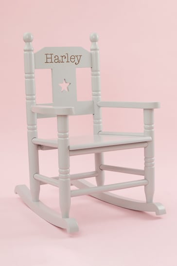 Personalised Grey Star Children's Rocking Chair by My 1st Years