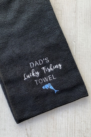 Personalised Lucky Fishing Towel by Solesmith