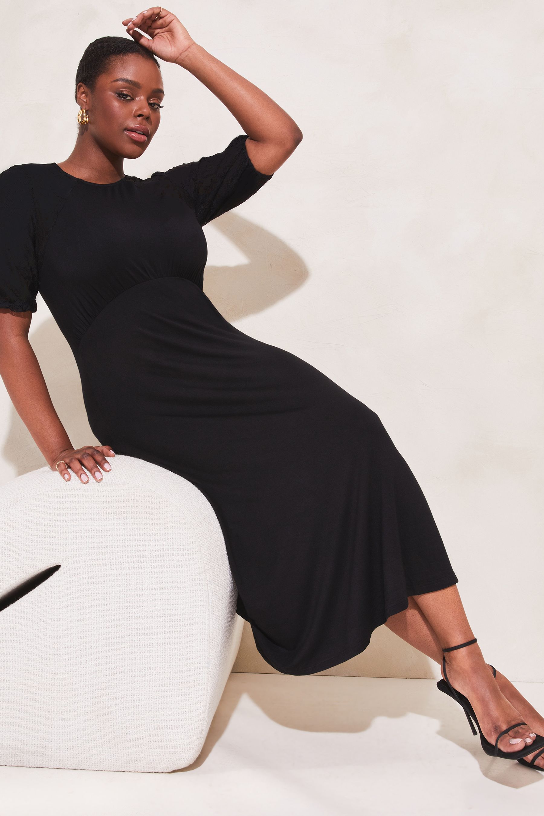 Lipsy black midi dress cheap
