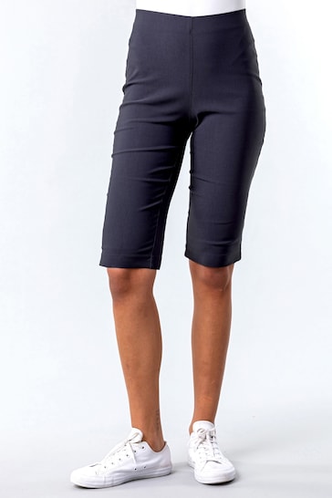 Roman Dark Grey Knee Length Stretch Dri-FIT Shorts