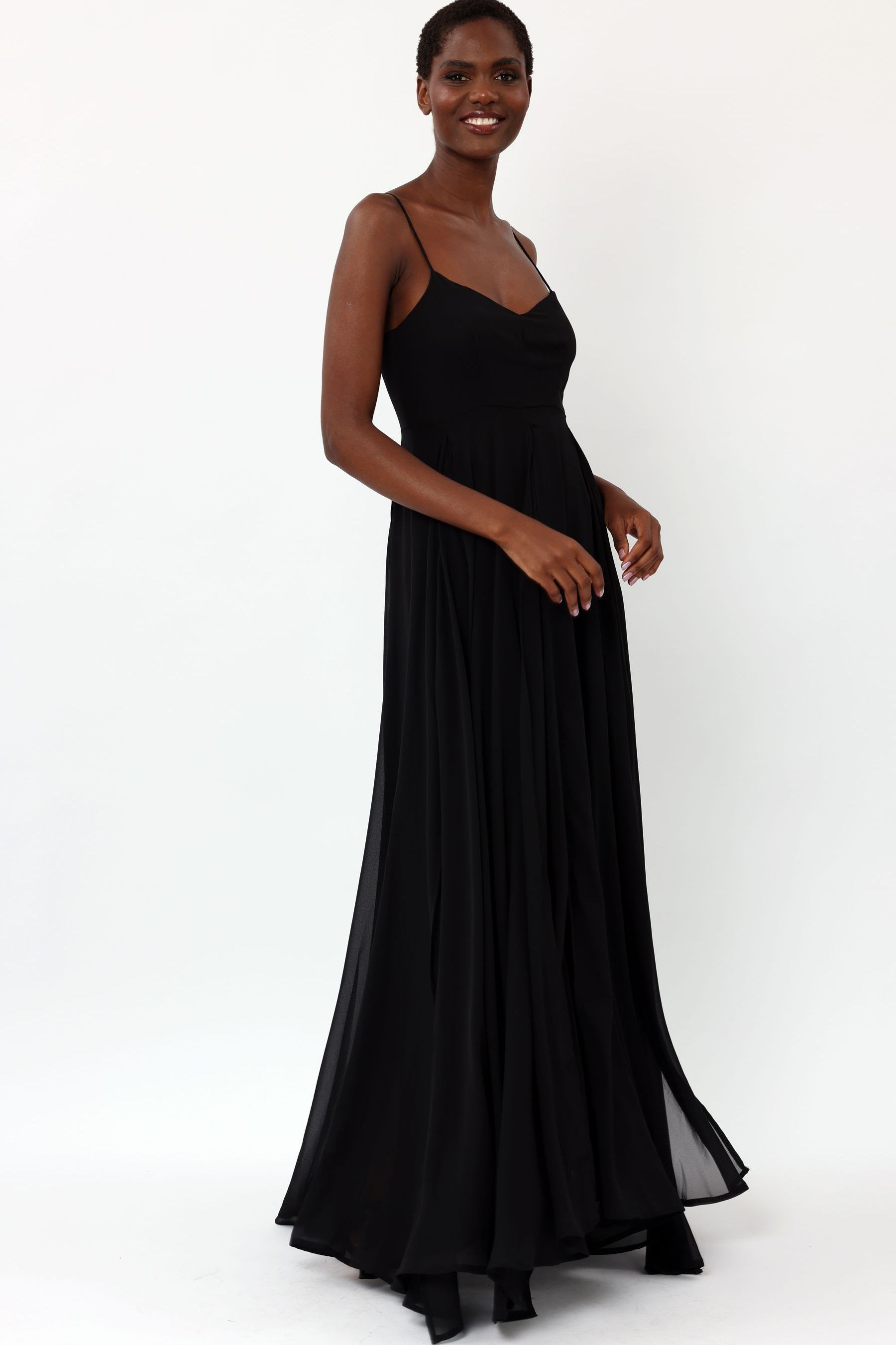 Buy Religion Black Infamous Olsen Full Layer Maxi Dress from the