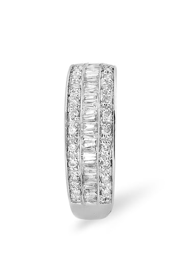 The Diamond Store White Eternity Ring Baguette Diamond 0.22ct in 9K White Gold