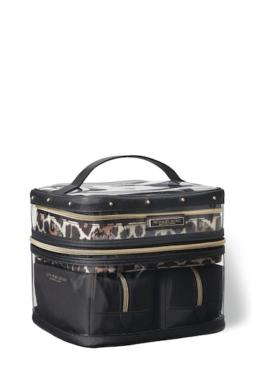 Victoria's Secret Black Leopard 4 in 1 Cosmetic Bag