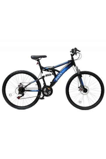 E-Bikes Direct BlackBlue Junior Basis 1 Full Suspension Mountain Bike - 26 inch Wheel - 18 Speed