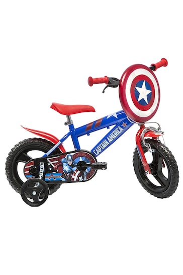 E-Bikes Direct Red Dino Captain America Red Boys Bike with Shield - 12 Inch Mag Wheels