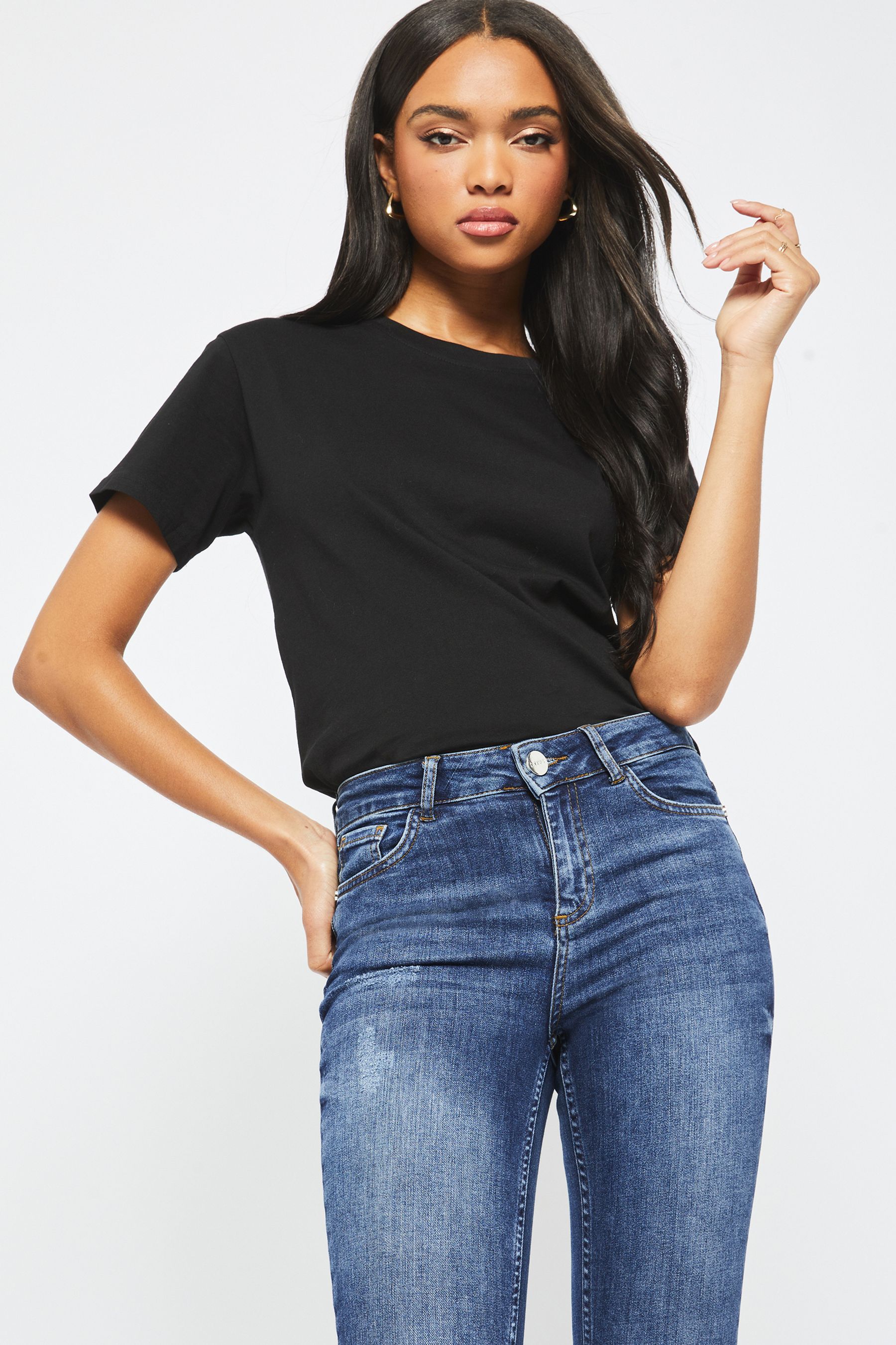 Lipsy Authentic Blue Mid Rise Skinny Kate Jeans