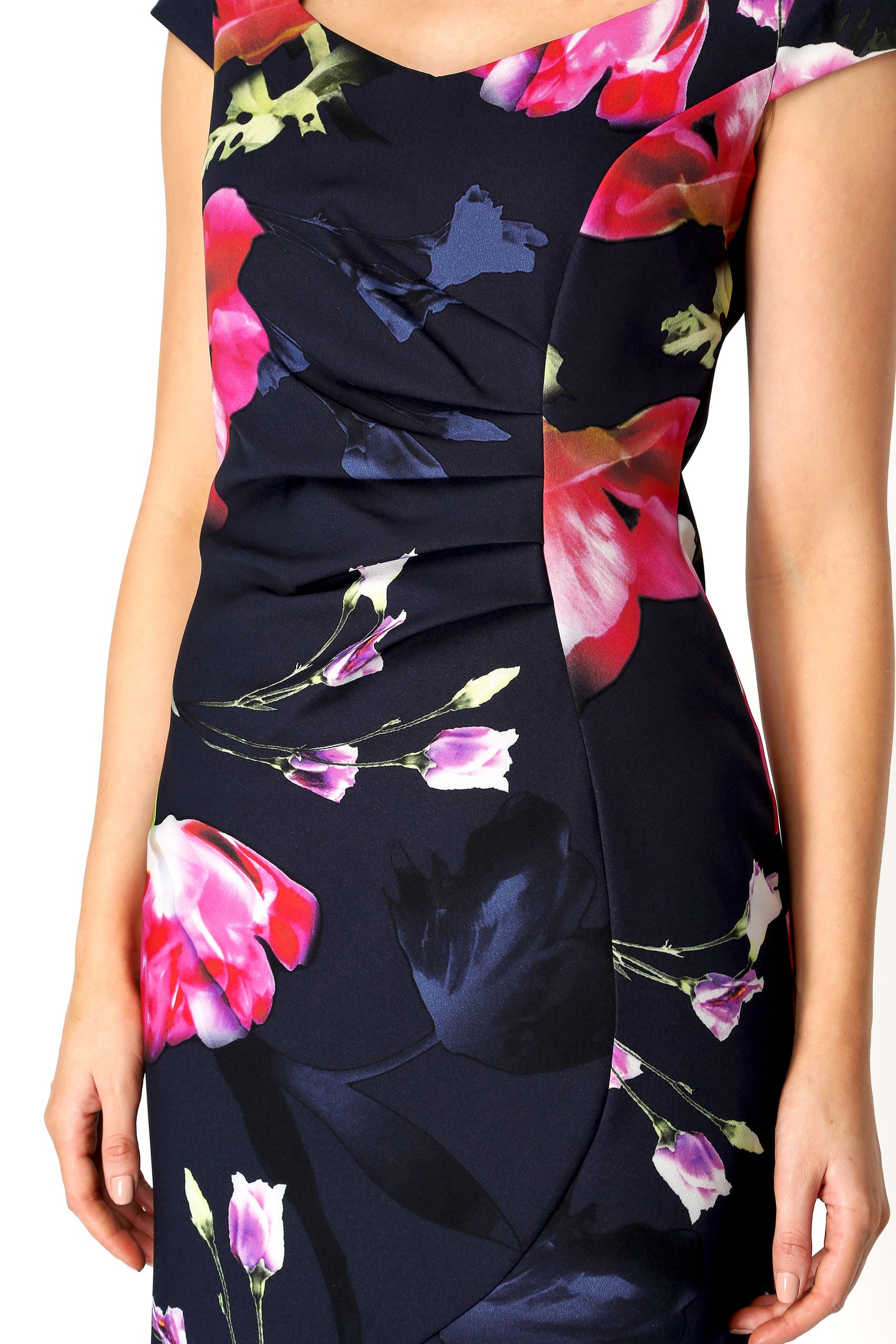 Buy Roman Navy Floral Frill Hem Scuba Dress from the Next UK