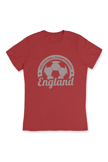 Instajunction Red England Football Championship Euros Supporter Women's T-Shirt
