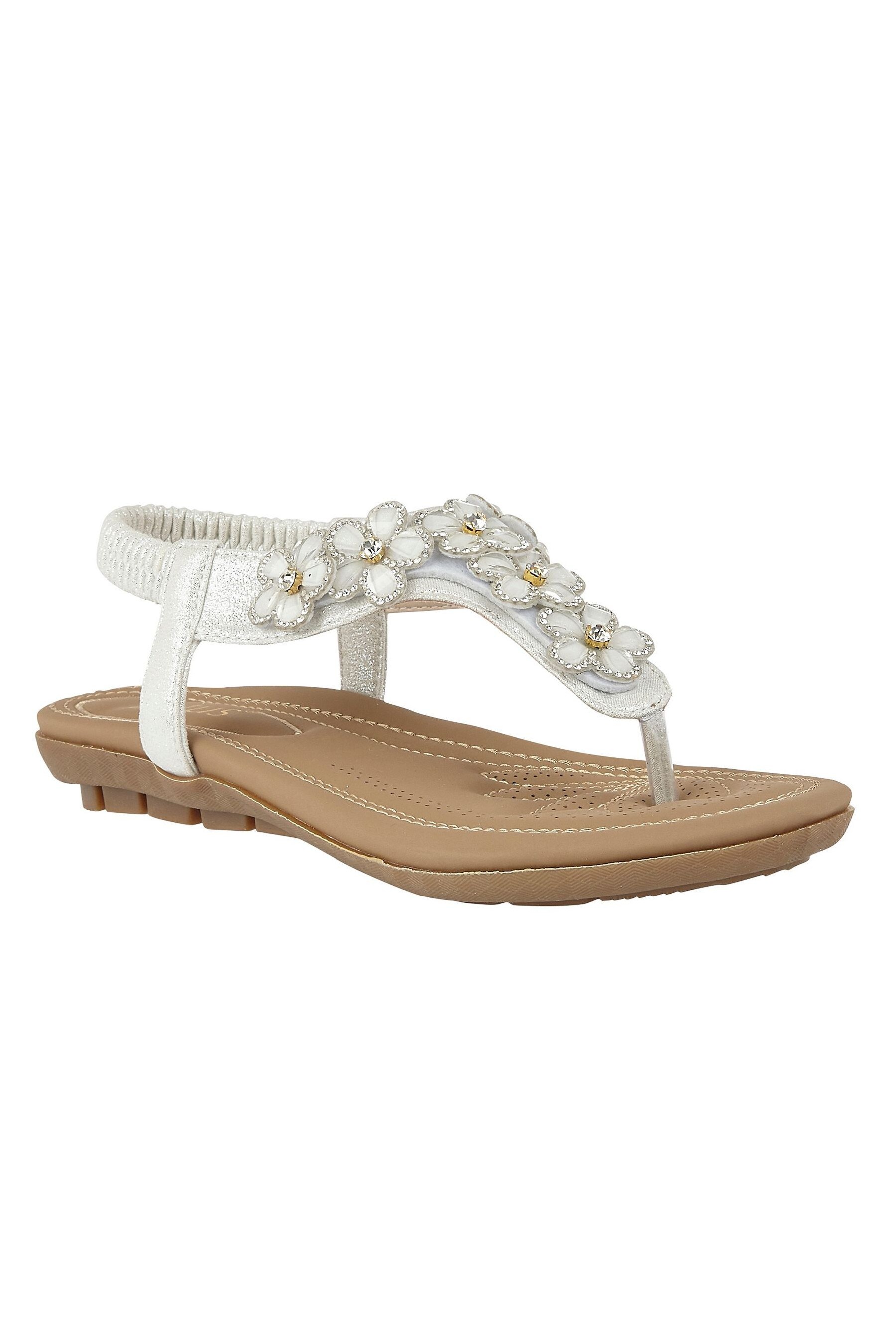 Lotus Footwear White Toe Post Sandals