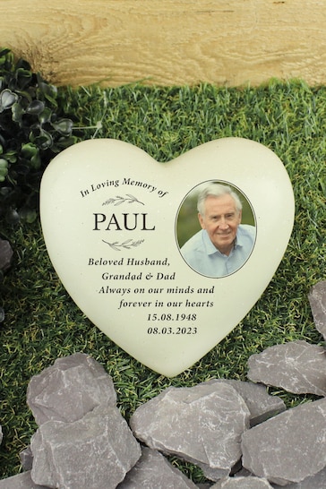 Personalised In Loving Memory Photo Upload Memorial Heart by PMC
