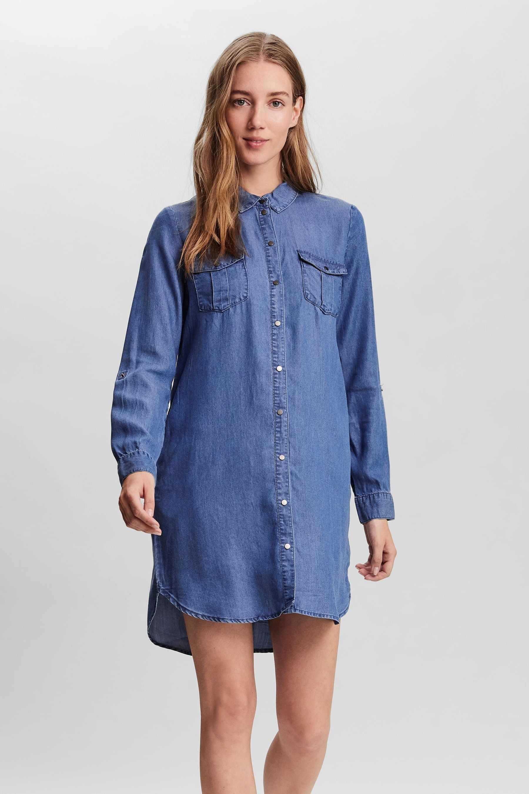 Vero moda denim shirt dress 2025
