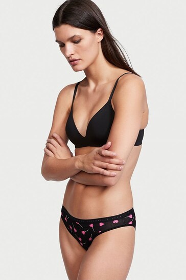 Victoria's Secret Black Sucker Punch Stretch Cotton Bikini Knickers