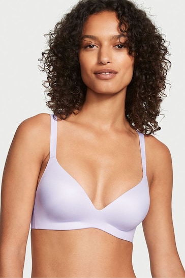 Victoria's Secret Lucky Lilac Purple Lightly Lined Plunge Non Wired Bra
