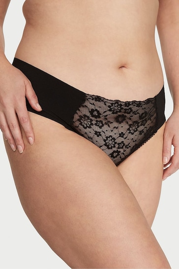 Victoria's Secret Black Posey Lace Cheeky No-Show Knickers
