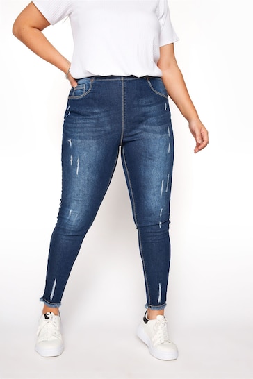 Buy Yours Curve Blue Jenny Cat Scratch Jegging from the Next UK